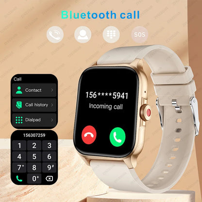 2024 New Bluetooth Call Smart Watch Women Men Heart Rate Blood Oxygen Voice Assistant 100+Sports Ladies Smartwatch For Xiaomi