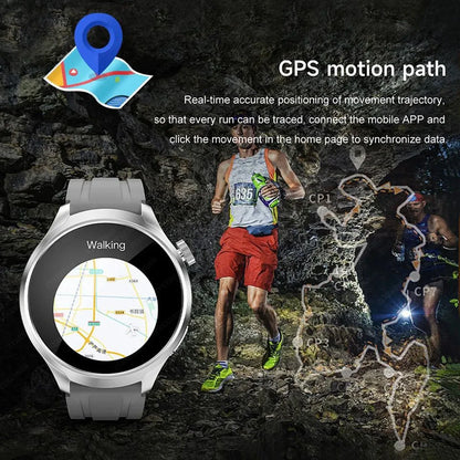 2024 New Men Smart Watch 410mA Large Battery Health Watch GPS Tracking 1.85 Inches HD Bluetooth Call Smart Watch For Huawei iOS