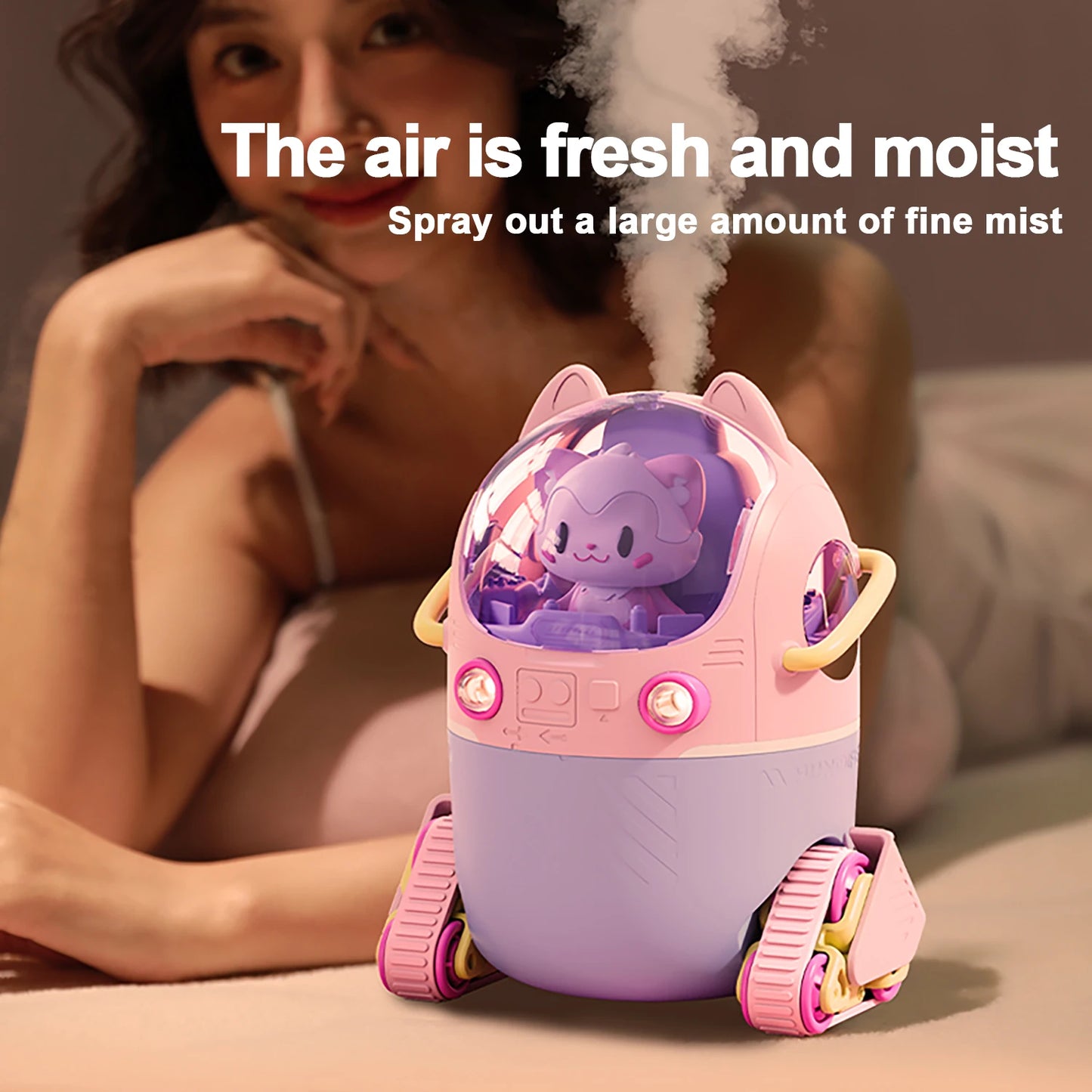 New Astronaut Air Humidifier 220ml With Night Light 1200mAh Battery  Rechargeable Home Aroma oil Diffuser Gift for Kids