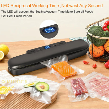 Vacuum Sealer For Food Vacuum Packaging Machine 220V Automatic Household Food Vacuum Sealing Including 50pcs Bags Z-21 Sealers