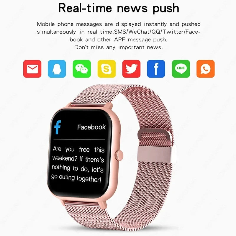 For Xiaomi Huawei 2024 New Smart Watch Men Women Heart Rate Blood Pressure Fitness Tracker Bluetooth Call Smartwatch Man+Box