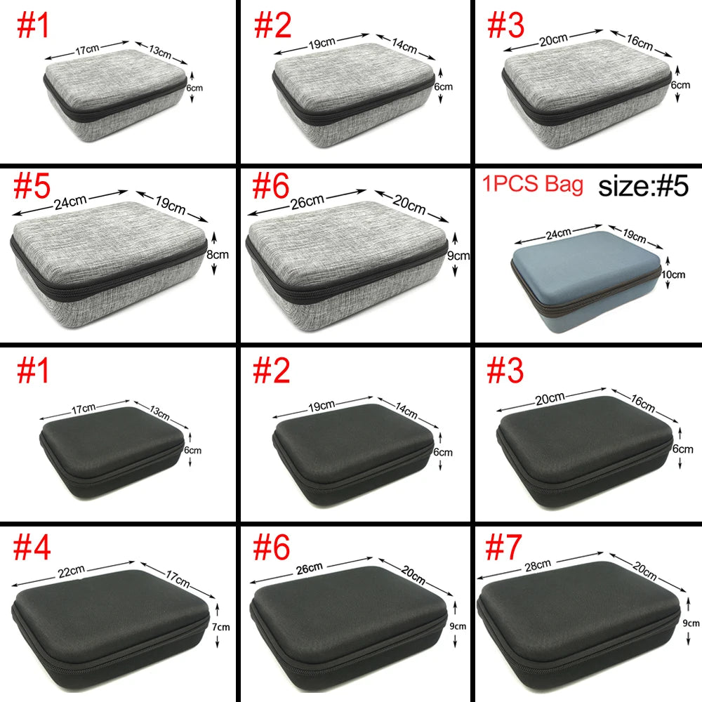 Storage Bag Oval Square Rectangle Earphone Data Cable Organizer Bags Mini Zipper Pouch Tech Gadgets Portable Charger EVA Case