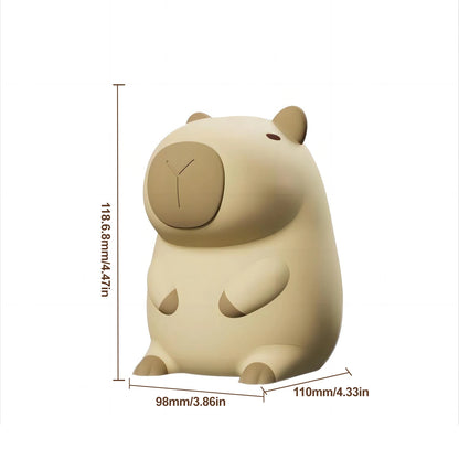 Capybara Cute Night Light Novelty 2 Levels Dimmable Nursery Bedroom Nightlight Rechargeable Touch Lamp for Kids Room Decor