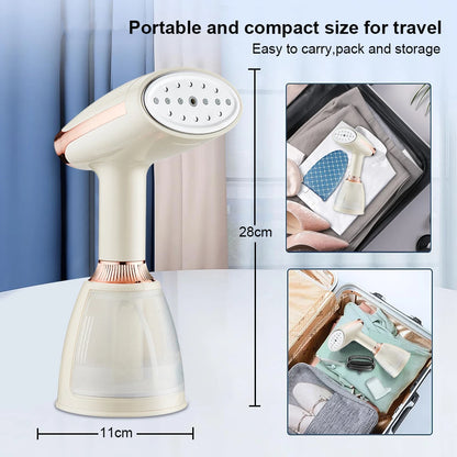 Steam Iron for Clothes Handheld Garment Steamer Portable 1500W Powerful Electric Mini Vertical Clothes Steamer for Home Travel