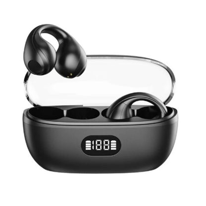 New Transparent Warehouse Ear Clip Bluetooth Headset Digital Display, Noise Reduction Does Not Enter the Ear Bone Conduction