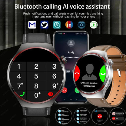 2024 New For HUAWEI Watch 4 PRO Smart Watch Men GT4 Pro AMOLED HD Screen Bluetooth Call GPS NFC Heart rate Sport SmartwatchWomen