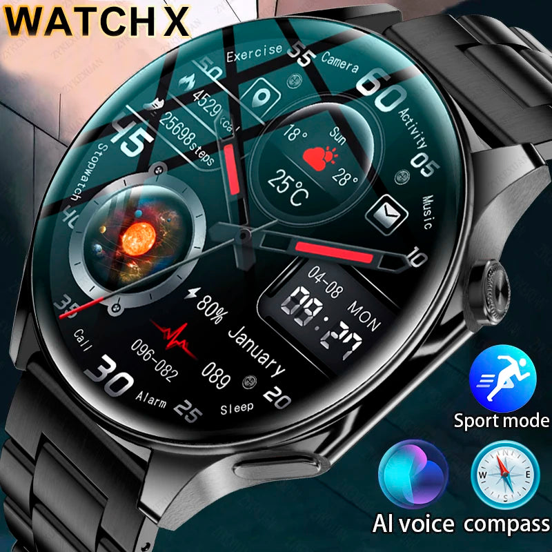 For OPPO Watch X 466*466 HD Screen Heart Rate Men watch Bluetooth Call NFC Smartwatch New Smart Watch GPS Track Sport Watch