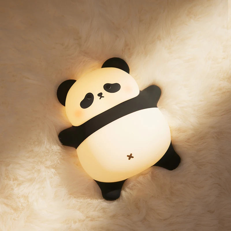 Capybara Silicone Night Light Cute Panda Rechargeable Adjustable Brightness Timing Rechargeable Sleep Nightlights For Kids Room