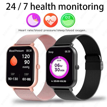 For Xiaomi Huawei 2024 New Smart Watch Men Women Heart Rate Blood Pressure Fitness Tracker Bluetooth Call Smartwatch Man+Box