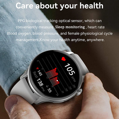 2024 New NFC Smart Watch Ladies 466*466 HD Screen Health Tracker Sports Voice Bluetooth Call Smartwatch Women For Huawei Xiaomi