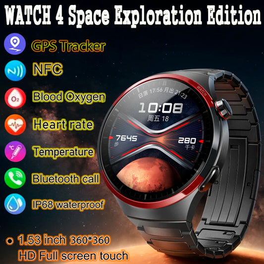 New Original For Huawei Xiaomi GT4 Pro Smart Watch Men GPS Tracking AMOLED 360*360 HD Screen Bluetooth Call Sports Smart Watch