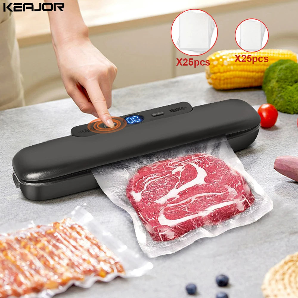 Vacuum Sealer For Food Vacuum Packaging Machine 220V Automatic Household Food Vacuum Sealing Including 50pcs Bags Z-21 Sealers