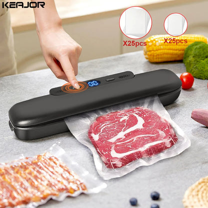 Vacuum Sealer For Food Vacuum Packaging Machine 220V Automatic Household Food Vacuum Sealing Including 50pcs Bags Z-21 Sealers