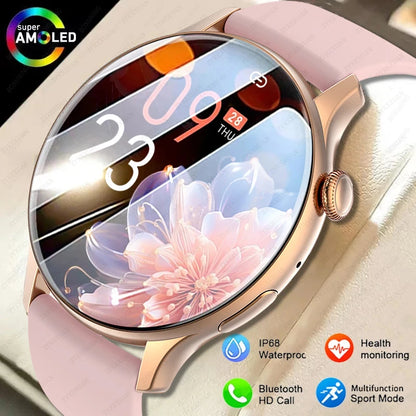 2024 New NFC Smart Watch Ladies 466*466 HD Screen Health Tracker Sports Voice Bluetooth Call Smartwatch Women For Huawei Xiaomi