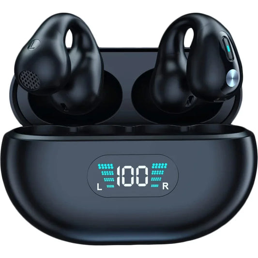 2023 New TWS Bluetooth 5.2 Wireless Bone Conduction Headphones Clip Ear Music Noise Canceling Headset HD Call Sports Earphone