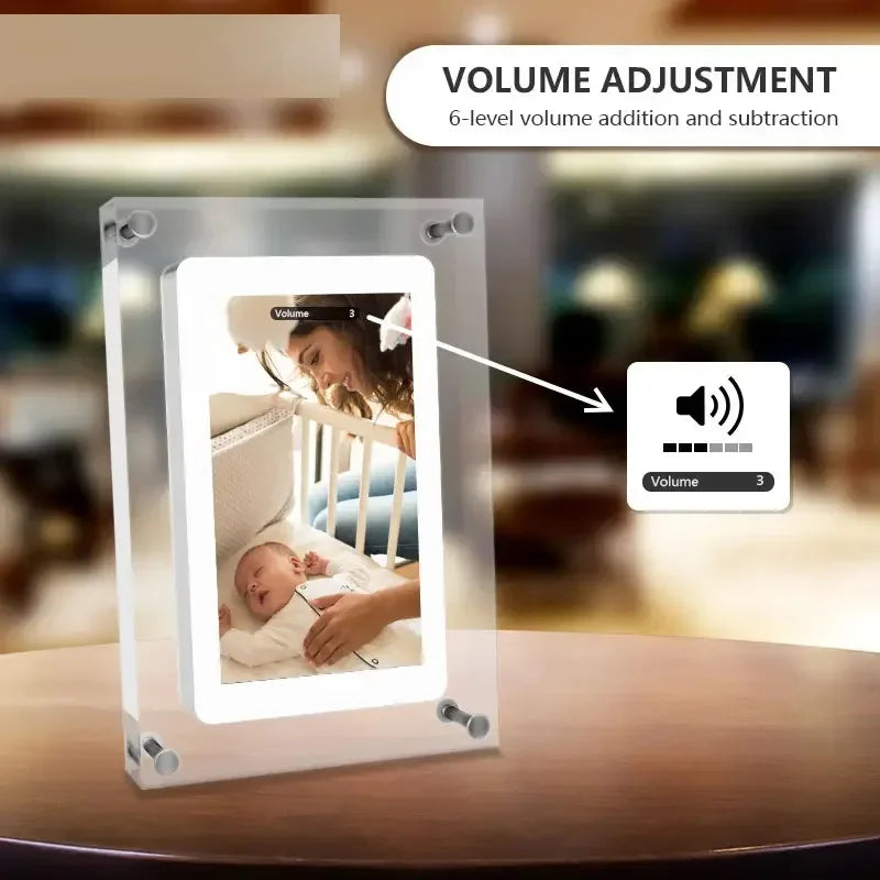 Acrylic Digital Photo Frame 5/7 Inch 1000mAh Automatically rotate Display IPS Screen 2G Memory Battery Gravity Induction